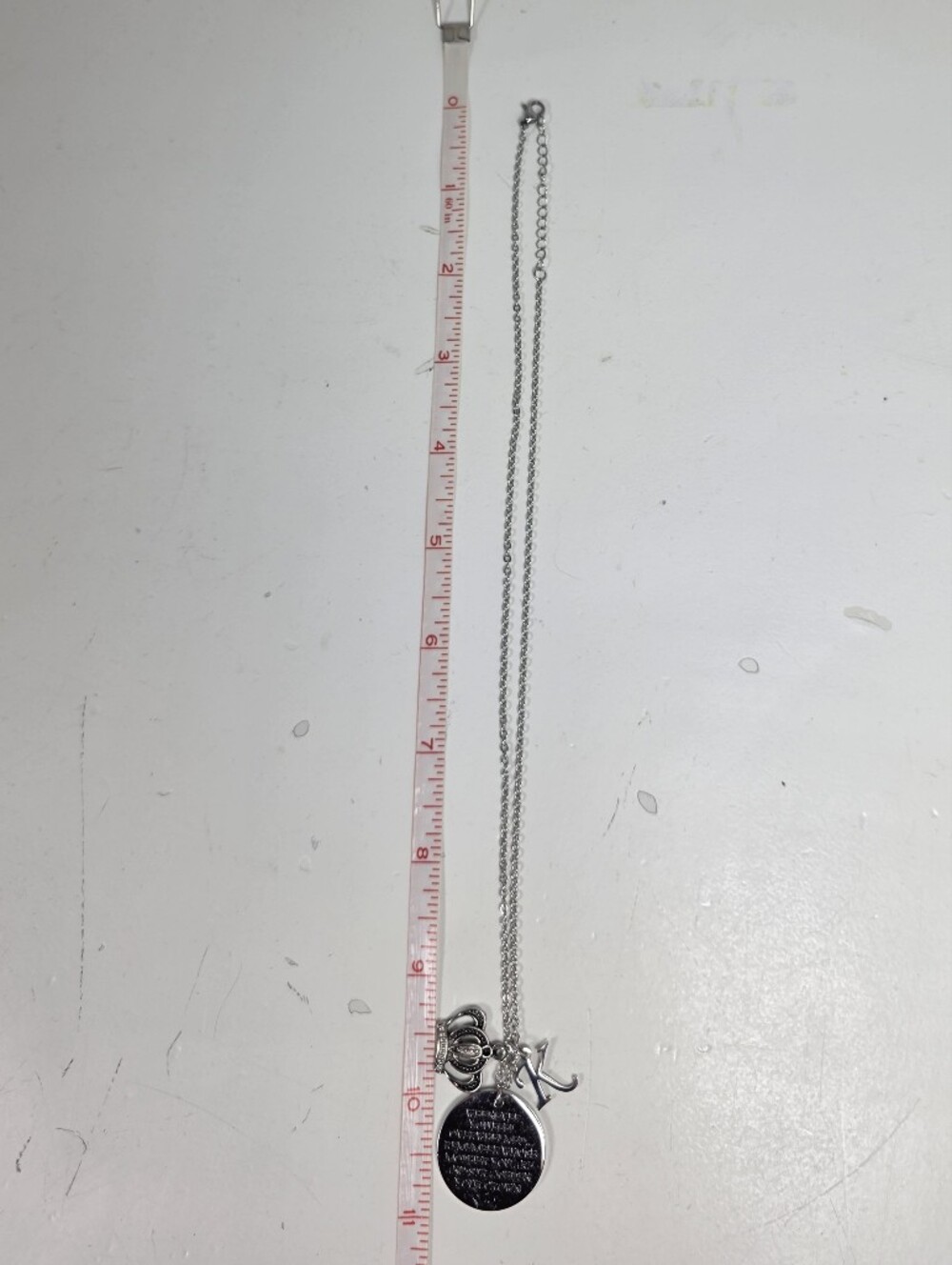 Silver Tone  Thin Chain Necklace - Silver K